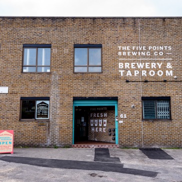 Brewery Exterior Photo of the front entrance.